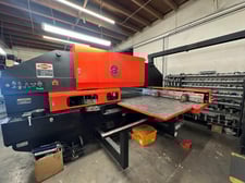 33 Ton, Amada #Pega-357, CNC turret punch, 58 station, 2 automatic index, 2 work clamps, 50" x 70" sheet