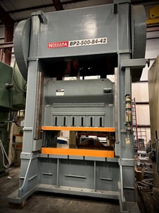 500 Ton, Niagara #BP2, 14" stroke, 32" Shut Height, 84" x 42" bed, 18-36 SPM, 1979