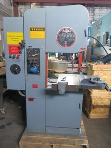20" DoAll #2013-20, vertical bandsaw, 20" throat, 20" x 154" blade, 208/230 V., 26" x 26" table, electrical