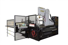 26" x 21" Hyd-Mech #V-21/26APC, automatic vertical bandsaw, 1-1/2" x 19' 4" blade, 10 HP, 65-385 SFM, work