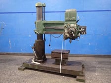 4' -9" Carlton #OA, Radial Arm Drill, 53" x 31" base area, 12" spindle travel, 2.5" spindle diameter, 5 HP