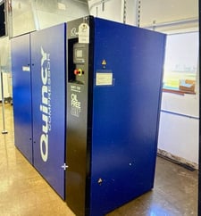 302 cfm, Quincy #QOFT-75V, Oil free air compressor, 75 HP, w/ Parker Airtek Dryer, 978 Hrs, 2023