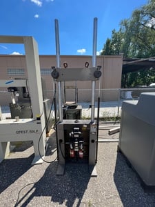 22 KIP (100kN), MTS #318.10, fatigue load frame, 2 columns, 20.75" x 8.25" table, 54" test opening