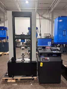 Instron #1125, 22.5K (100kN), precision 2-screw tension & compression testing machine, 38" test opening