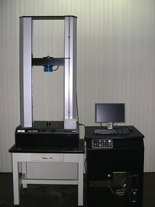 1125 lbf. (5kN) Instron #4201, electro mechanical Unispace tension & compression testing machine, 48" test