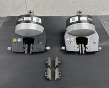 Instron #2712-045, set of 5 kN capacity pneumatic grips with serrated faces