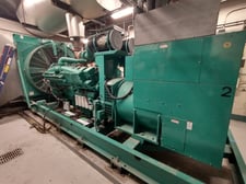 1250 KW Cummins #1250DFLC, Open Skid Diesel Generator Set, 2000 amp breaker, Cummins KTA50-G3 Engine, 1800