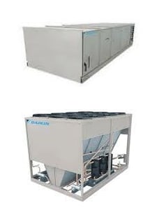 40 Ton, Daikin, complete split system condenser + air handlet (AHU), new, unused (10 available)
