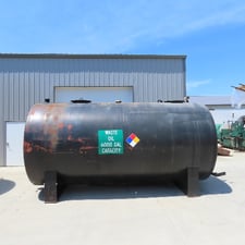 6000 Gallon aboveground steel single wall horizontal liquid saddle storage tank