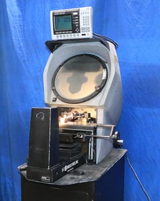 14" Scherr-Tumico #20-2500, optical comparator, bench model, horizontal projection, fiber optic surface