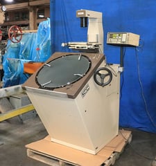 24" Mitutoyo #PV-600, vertical projection floor type optical comparator, 10X lens, Mitutoyo Micropak 2-Axis