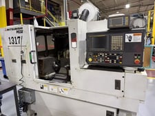 Image for 12.6" x 20" Mitsubishi #PD32-B50A, CNC angle head cylindrical grinder, 20" x 4.7" x 8" wheel, Fanuc 21i-TB, enclosure, coolant, 2011