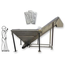 16" diameter x 10' long, MTC #MTCS-16-10, incline Stainless Steel screw auger conveyor
