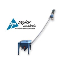 Taylor Products 2" diameter Flex Auger Screw Conveyor w/ loading hopper