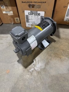 .5 HP 1750 RPM Baldor #CDP3330, DC Electric Motor, Frame 56C, 90 Volts, TENV
