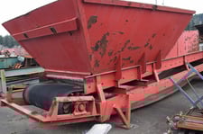 5' x 26' Belt Conveyor, 108" hopper width, 5' wide magnetic head pulley, gear motor drive