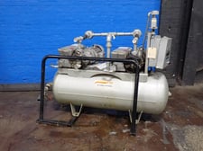 41 CFM, Busch #RA0063-E546-1001, Vacuum Pump Unit, 1.5 Torr, 120 gallon Tank, 3 HP, 230/460 V.
