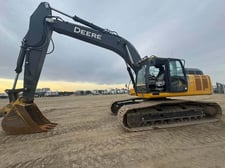 John Deere #300GLC, Mid-Size Excavator, 37' max. horizontal reach, 412" max. cutting height, 310" digging