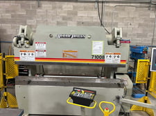 100 Ton, Accurpress #71008, CNC Hydraulic Press Brake, 8' bed length, 76" between housings, 16" open height