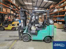 4750 lb. Mitsubishi #FGC25N, Forklift, 187" mast height, LPG, 10762 hours