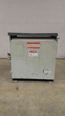 75 KVA, 480 Primary, 208/120 Secondary General Electric #9T23B3874, Dry Type Indoor Transformer, 3PH