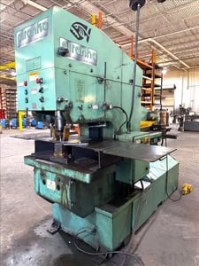 5" x 5" x 1/2" Piranha #PII-110, hydrualic ironworker, 110 ton, dual operation, 20.5" throat, 7" stroke, 15