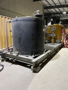 Chemstore Group, Industrial Safety Hot Water Shower Skid, 5812-gallon tank volume, 11.2' tank diameter, 9.4'