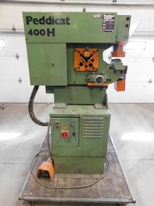 1-1/8" x 5/16" x 3/8" Peddinghaus #Peddicat-400H, ironworker, 40 Ton, 15/16" stroke