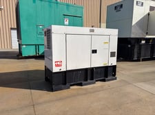 45 KW Multiquip #DH04801, diesel generator, sound attenuated enclosure, voltage selector switch, 2618 hours