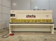 1/4" x 10' Piranha Allsteel #M1/4-10, hydraulic shear, 20 HP, motorized Back Gauge