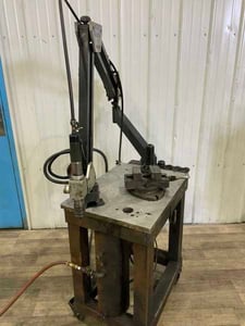 Flexarm #RNR-20, pneumatic tapping arm, swivel base, pneumatic vise, tooling, 2008