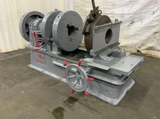 8-5/8" Landis, receding die pipe threader, cut-off, reaming attachment, coolant pump, 10 HP