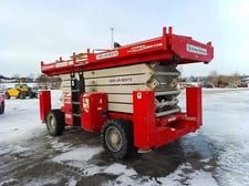 1,200 lb. Mec #6092RT, Rough Terrain Scissor Lift, 66' Work Ht, 60' platform height, 2021