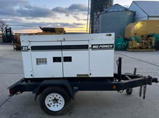 25 KW Multiquip Wisper Watt #13-67, Portable Rental Grade Diesel Generator, Isuzu Engine, Voltage Selector