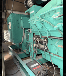 1500 KW Cummins #1500DFLE, diesel generator set, 277/480 Volts, 503 hours, weatherproof enclosure