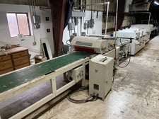 Stanza #STM, UV Finishing line, 40 FPM, 1000 RPM, 24" roll coat, wipers, UV Oven