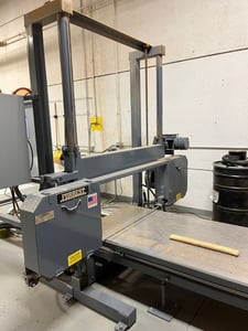 48" x 54" Forrest #480i, Horizontal Bandsaw, 4' x8' table, 3000 FPM, 2 HP, 20" wheel, 2017