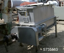 80 gallon Process Systems Holoflite horiz.hot break tank, 11 cu.ft., rotating coil, Stainless Steel