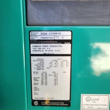 80 KW Cummins #DGDA, diesel generator set, 277/480 Volts, 65 hours, 6BT5.9-G6 engine, weatherproof enclosure