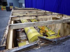 1 Ton, Abell-Howe, Jib Crane w/ Hoist, 15'-5" length of arm, 137" hoist travel, 36" octagon base, 6" width x