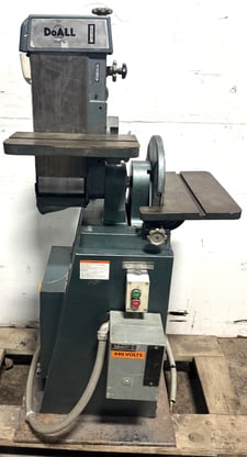 6" x 48" DoAll #4208, belt & disc sander, 12" disc, 3260 SFPM, tilt tables, 1-1/2 HP