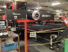 33 Ton, Amada #EMK-3612-MII, CNC electric servo turret punch, 55 station, 4 automatic index, 120" x60" tbl.