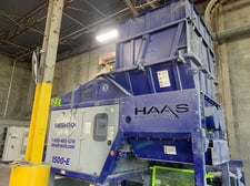 Haas Shred Tech #1500-E, Heavy-Duty Double-Shaft Shredder, 59" x 59" shredding chamber, 27.5" cutting