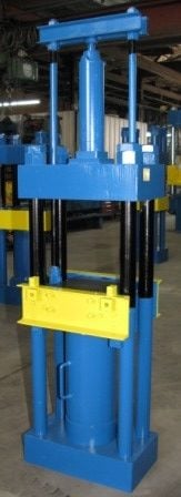 75 Ton, Up-act, 12.75" x12.75", 4-post, 8" bore, 8" stroke, 16" daylight, top-mtd pull-back cylinder, #2377