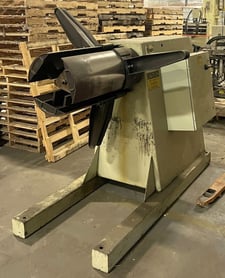 10000 lb. Cooper Weymouth #4.5-RM-30, motorized uncoiler, 60" outside dimensions, 30" stock