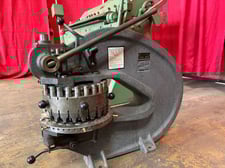 Rotex #18A, manual turret punch press, 1.5" hole, 18" throat, 18 turret, punches & dies