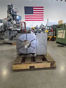 17.7" x 17.7" Haas #HRT-450, CNC rotary table, 4-Axis, 7-3/8" bore, 13.5" worm gear diameter