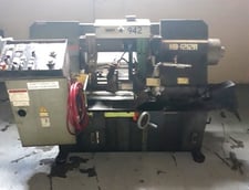 8" x 14" Peerless #HB1212, horizontal bandsaw, 1-1/4" x 0.42" x 144" blade, 80-400 SFPM, split front vise
