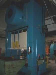 600 Ton, Danly #SS2-600-96-42, straight side double crank press, 16" stroke, 34" Shut Height, 12" adj., 18