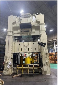 800 Ton, Clearing #S2-800-132x60, straight side double crank press, 18" stroke, 34" Shut Height, 12" adj., 12